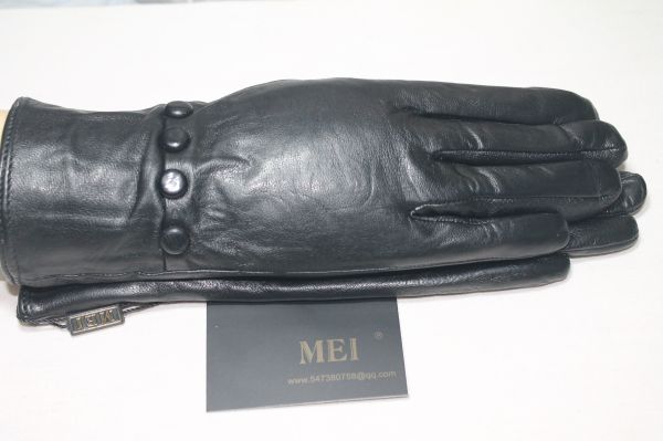 3119 жіночі шкіряні рукавички на махрі