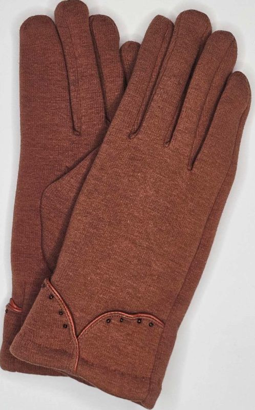 123-2 жіночі рукавички з бавовняної тканини на махрі