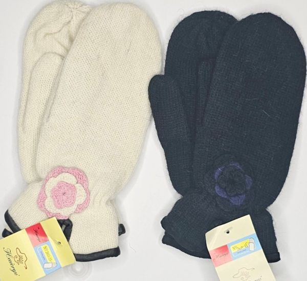 2011-25 жіночі вовняні рукавички на подвійній в'язці