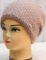 1809-10A жіноча ангорова шапка з подвійної в'язки "гусячі лапки"