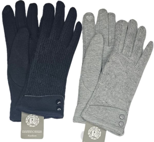 741 жіночі комбіновані рукавички ангора бавовна