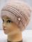 3-1-A11 жіноча шапка ангорова з подвійної в'язки прикрашена опушкою "тедді"