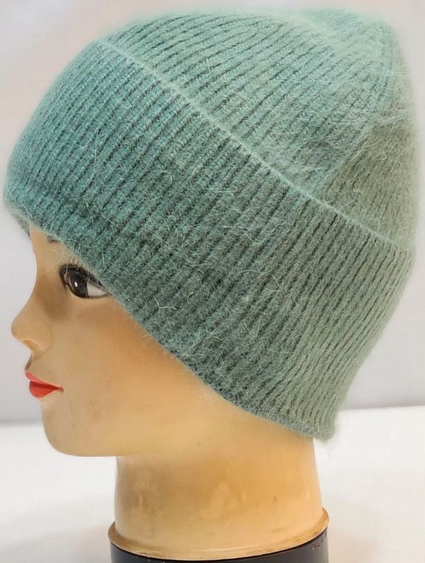 H0441Gмолодіжна ангорова шапка на флісі